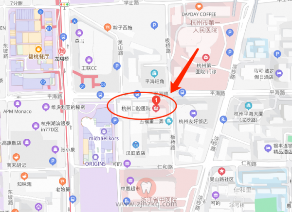 杭州口腔医院湖滨院区分院地址在哪里？